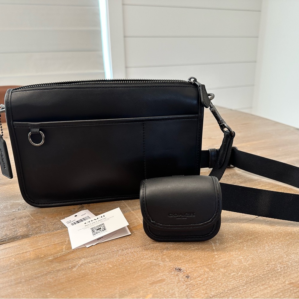 COACH Black utility crossbody